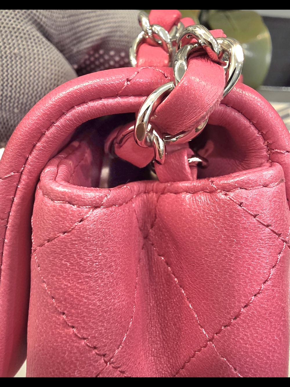 CHANEL Pink Quilted Mini Flap Bag with Gold CC - Picture 12 of 17